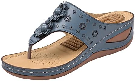 Ženske sandale udobne flip ploče za žene sa lučnim potporom Ljetne casual klinove sandale za žene