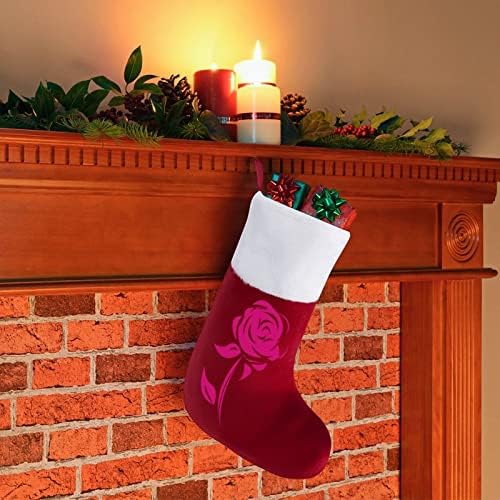 Crvena ruža Božićne čarape Božićne čarape torbica Porodični Xmas Decor