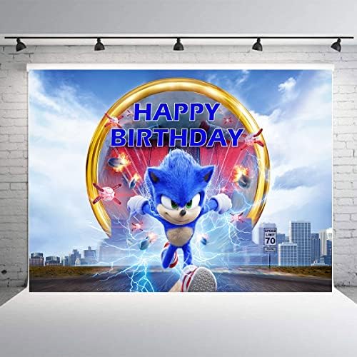 7x5 FT potrepštine za rođendanske zabave pozadinska dekoracija za Sonic The Hedgehog, Sonic Photography Vinyl