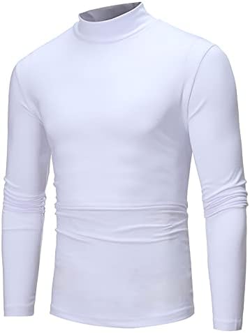 QTOCIO dolčevita za mušku duksericu Dugi rukav pamučna košulja pulover Slim Fit osnovne termo