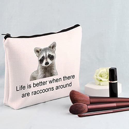 JNIAP Raccoon Kozmetička torba Raccoon Poklon Život je bolji kada postoje rakuni oko šminke za šminku Torbu