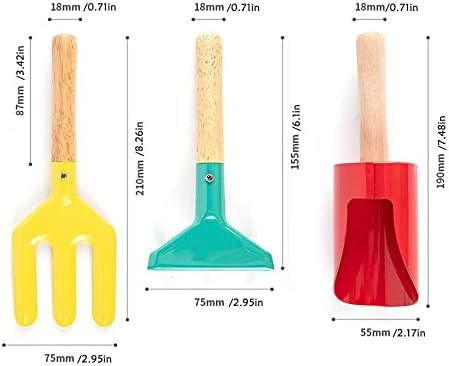YASEZ vrtni alati u boji Mini gleterica sa drvenom ručkom baštenski alati gleterica Rake lopata za