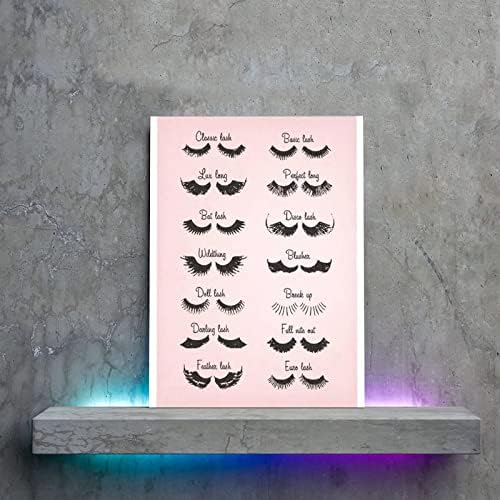 Lažni karte za treyelash Poster Kozmetički zid Lažno unošenje lažnog trepavica Slika Beauty Salon
