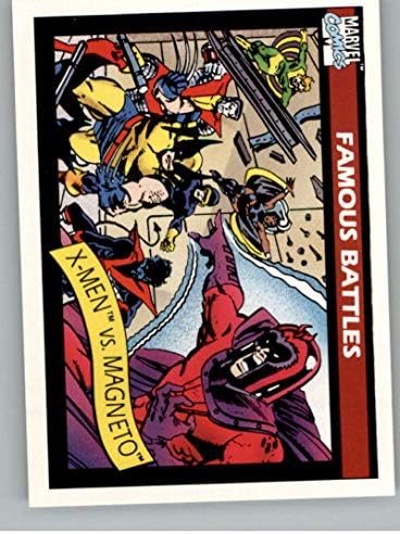 1990 Impel Marvel Universe 100 X-Men vs. Magneto ne sportska trgovačka kartica za zabavu u sirovom