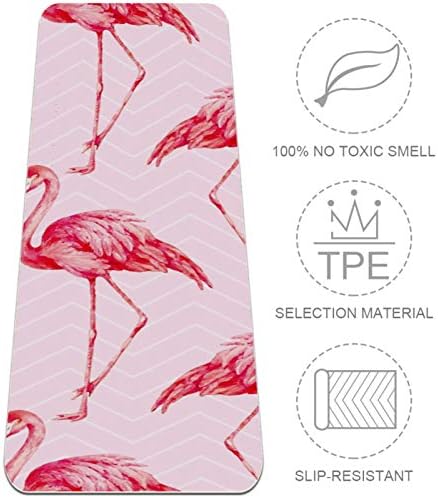 Siebzeh elegantni Flamingos uzorak Pink Style Premium debela prostirka za jogu Eco Friendly