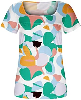 Kratki rukav Top T Shirt za djevojčice ljetna jesen srce dekolte pamuk cvjetna grafika Casual Tee O4