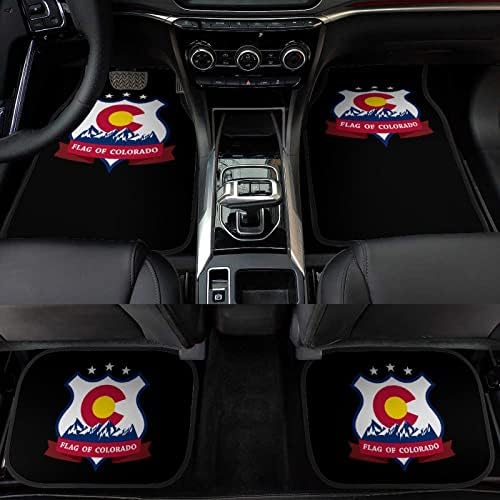Zastava Colorado Car Floor Mat 4 Piece Auto Prednji / Zadnji tepisi anti-Skid jastučići za stopala univerzalni