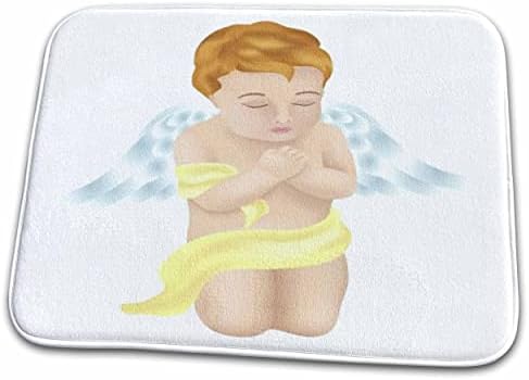 3drose Florene Dječija Umjetnost-Baby Angel Praying-prostirke za kupatilo