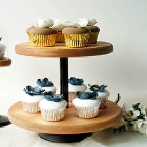 Posuda za voće stalak za torte desertna dekoracija stola za vjenčanje od drveta dvostruka torta