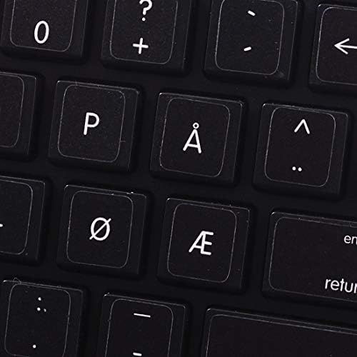 MAC Norveške netransparentne naljepnice za tastaturu na crnoj pozadini za Laptop, Desktop i Notebook