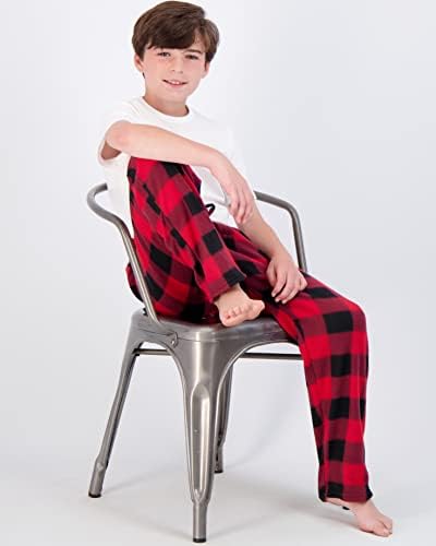 Real Essentials 3 paketa pidžama pantalone za dječake Super meke flis PJ Lounge dna za djecu