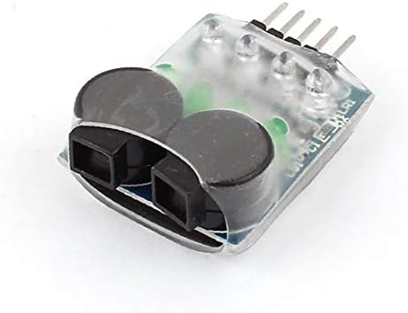 X-dree LED indikator 5pins 2 rog plavog napona alarma za zujanje niskog napona za 2s / 3s / 4S lipo
