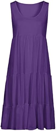 Ženska ljetna haljina 2023 Modna ljetna ljeta SOLID boja haljina za plažu bez rukava bez rukava