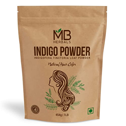 MB Herbals Pure Indigo prah 1 LB | 454g | 16oz | Pure Indigofera tinctoria prah lista / plavo-crna