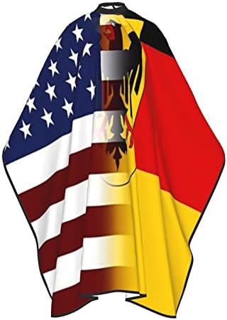 SAD i Njemačka Zastava za frizure za pregače za rezanje kose CAPE 55 x 66 inča, vodootporan Podesiva