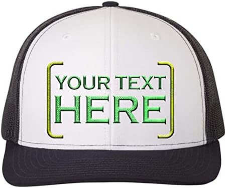Mato & hash običaj kape sa tekstom ovdje / vezeni šešir za poslovne / kamiondžija Richardson 112