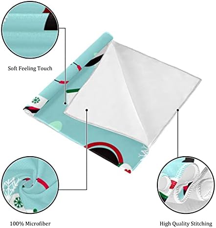 Deyya Christmas Penguins uzorak 2 pakovanje ručnika za hlađenje mikrofibrani mekog sportskih ručnika