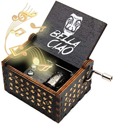 Ukebobo Wooden Music Box - La Casa de Papel Bella Ciao Music Box 02 - 1 set