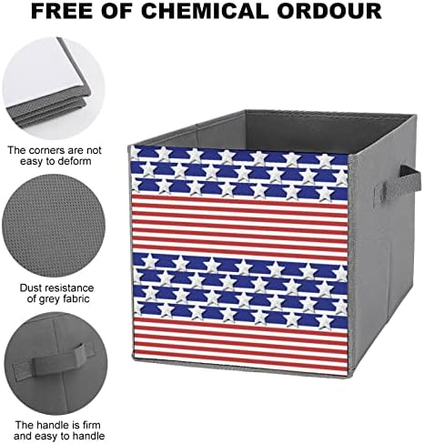 Američki dizajn zastava za skladištenje sa ručkama Sklopivi kanti za kašike Organizovanje košara za police
