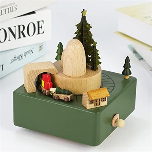 EFLSYFC ručno rađene drvene rotirajuće muzičke kutije - muzička kutija pametni dvorac igračka ukras na opremu