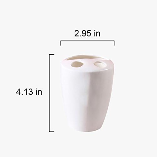 Airmoon Mini keramika ručno rađena par držač četkica za zube za kupatilo Vanity Countertops, Goog jutro, svestran