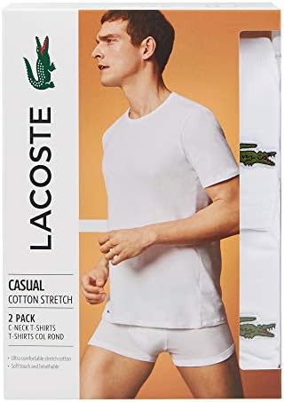 Lacoste muške Casual klasične pamučne rastezljive majice sa 2 komada Crewneck