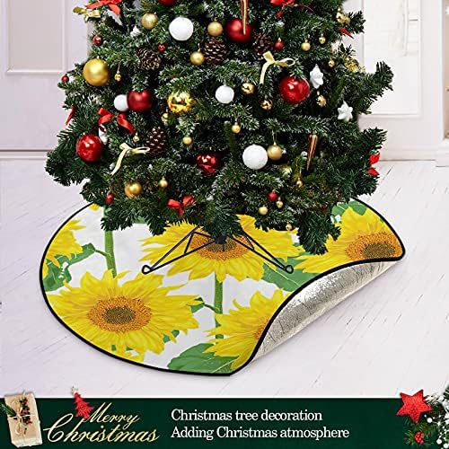 Sunflowers Božićno stabla Mat vodootporna stalka za stalke Mat tepih ispod božićnog drvca Pribor za zaštitu od poda Božićna ponuda 28 inča