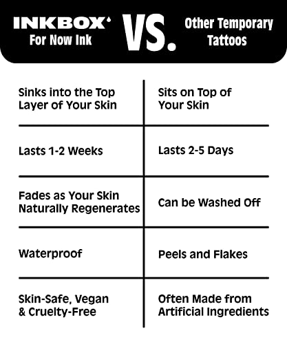 Inkbox Privremene tetovaže, polu-stalna tetovaža, jedna premium Lako dugotrajna tetovaža otporna na