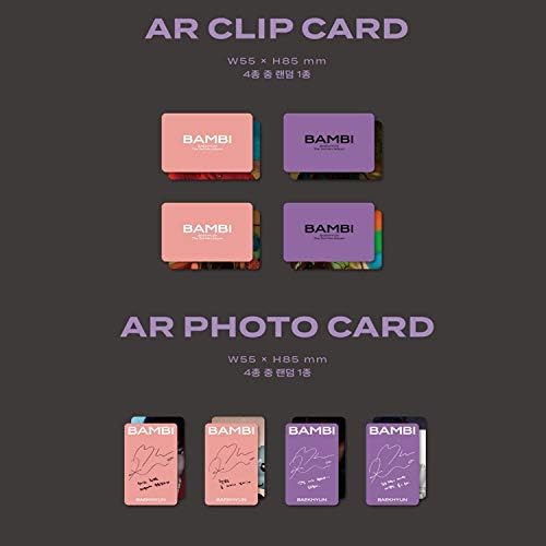 Baekhyun - 3. mini album [Bambi] Knjižica + Lyrics Paper + CD-R + AR Clip Clip Card + AR foto kartica + 2