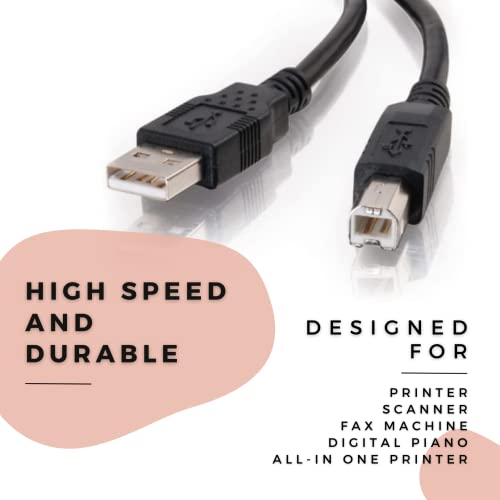 Digitmon 3 FT Slonovače A-muški za B-mužjak USB 2.0 brzi pristup pisača za HP LaserJet MFP