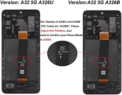 YWLRONG LCD ekran za Samsung Galaxy A32 5G A326U LCD ekran osetljiv na dodir zamena za montažu +