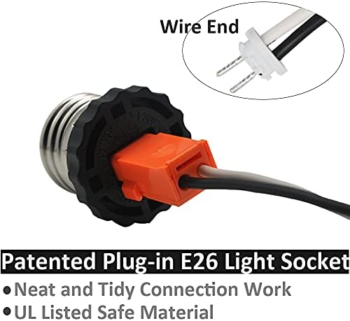 E26 Adapter za svjetlosnu utičnicu, srednji vijak u svjetlosnoj utičnici Pigtail za Led stropna svjetla