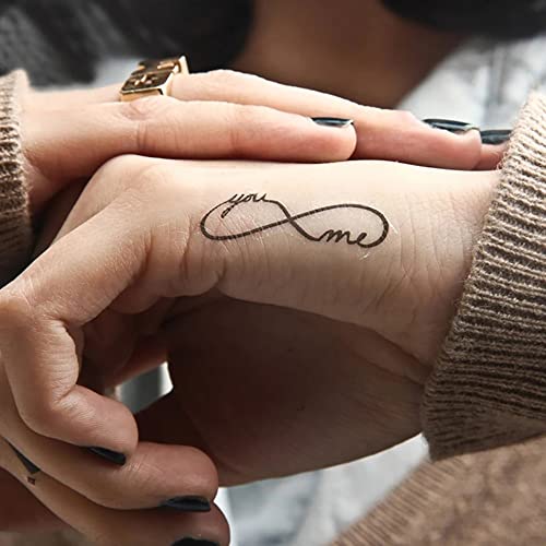 ASDFGH ARM ARM ARM STICKER Par lažni tetovirani kit savjeti za ruke Alati Ljubavni simbol Vodootporne privremene