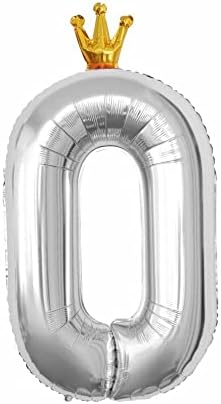 40inch Veliki srebrni krunski krunski broj 2 balon, milarski folij helijum broj 2 balone za 2. bok