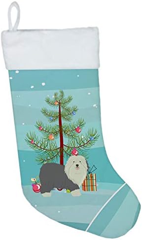 Caroline's bysures CK3552CS stari engleski ovčar za božićno stablo Božićne čarape, kamin Viseći čarape
