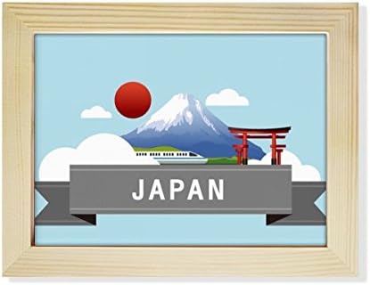 Diathinker Japan Mount Red Sunčana željeznica Temple Temple Desktop Foto okvir Slika umjetnosti ukras
