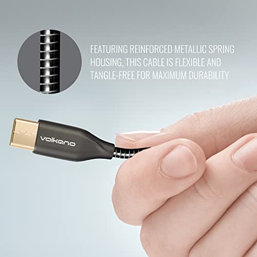 Volkano Iron serija USB-a do Micro USB kabla - kabl za brzo punjenje, ojačana metalna opruga, punjenje i