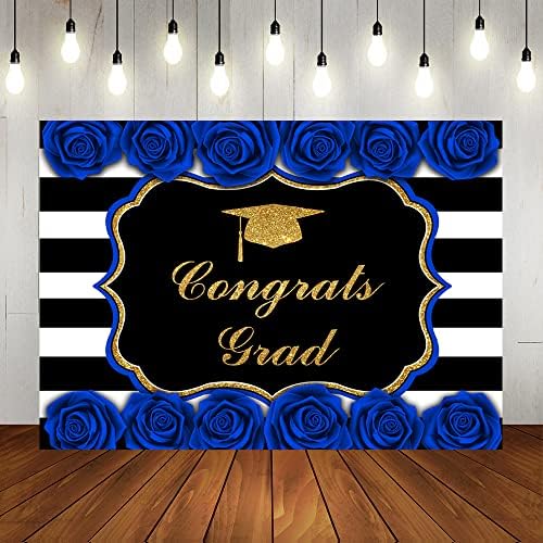 Lofaris pozadina fotografije za diplomske zabave čestitajte diplomskim cvjetnim crno-bijelim