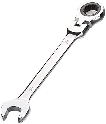 Aoktorkit Metric Tool Flex-Head Ratcheting Wrench 20 MM, profesionalni Hromirani Vanadijum