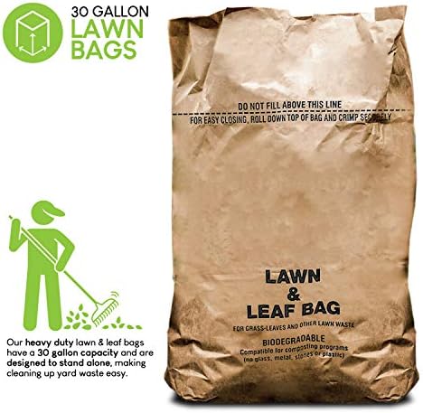 30 gallon krafft travnjaka i listove ekološki prihvatljive velike vrećice za smeće za papir, otporne na