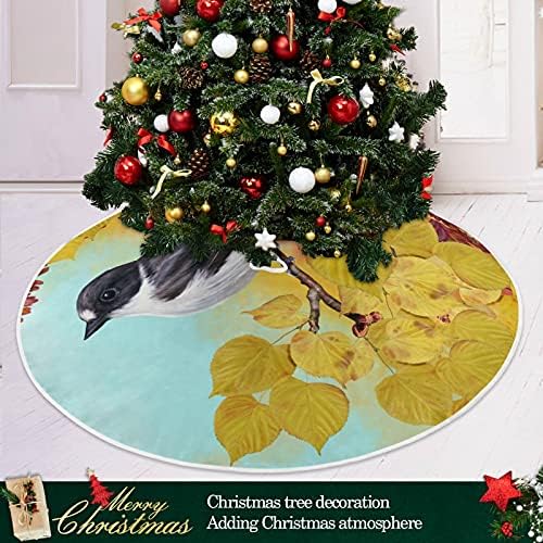 Fall Bird napušta božićnu suknju od 36 inča / 48inch kućni dekor za Xmas Tree Suknje za Xmas Dekoracije