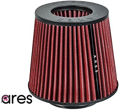 Ares Motorsports Crveno 3 'Univerzalni filter za suhog zraka Konus suhih filtra