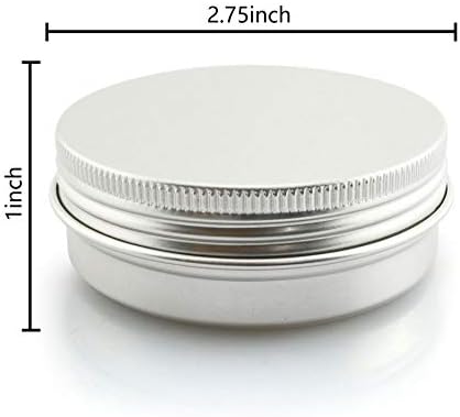TEGG aluminijumski okrugli limenki 12pcs 68x25mm 2 oz. Srebrni aluminijski prazni klizni klizni klizni