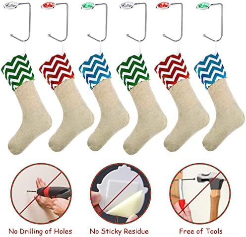Tarklanda 6 komada Božićna državaca za čarape Mantel Hungovi za vješalice Sigurnosni viseći