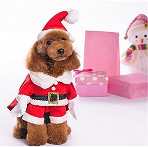 Pas Cat Božić Santa Claus kostim, smiješni kućni ljubimac Cosplay odijelo sa poklopcem, štenadom