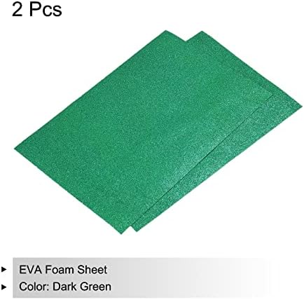 MecCanixity Glitter Eva pjene tamno zeleni samoljepljivi nazad 11,8 x 7,8 inča 2 mm paket od 2