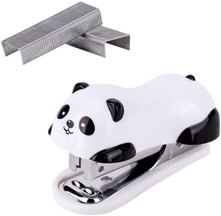Hllmx 1 kom Slatka panda Stapler mini slatka panda mala radna površina sa i 1000 kom spajalica