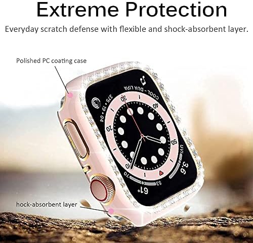 Ankang Diamond Crystal futrola za Apple Watch 7 6 SE 40mm 44mm 41mm 45mm IWATCH serija 5 3 38mm