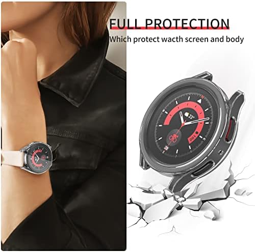 [2-pack] Bochone kompatibilan sa Samsung Galaxy Watch 5 Pro 45mm Ectret Ecret Ecret futrola, puni