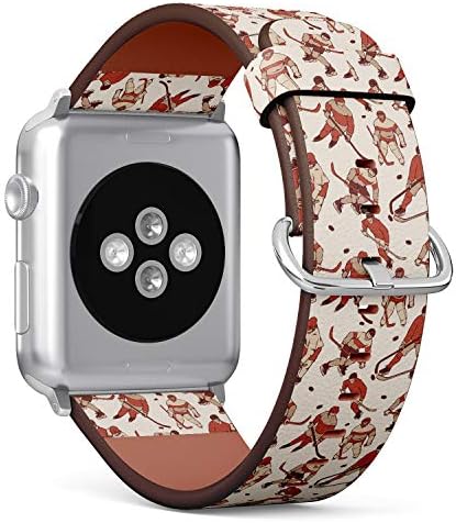 Kožna narukvica sa uzorkom kompatibilna sa Apple Watch serijom 4/3/2/1 gen, zamjena iWatch